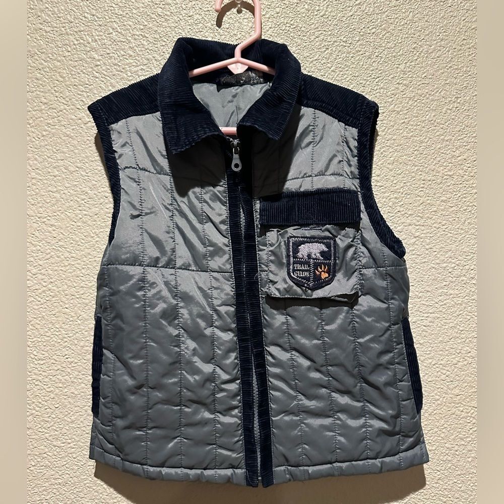 Kids Headquarters Boy Grey Corduroy Vest Size 3T